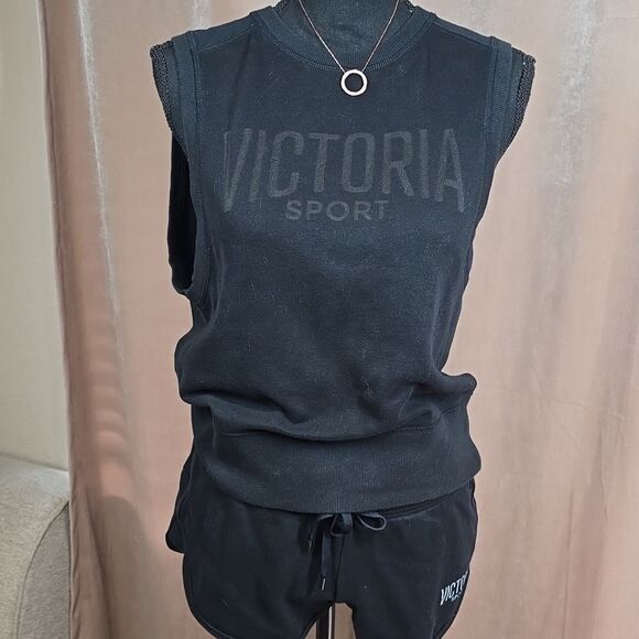 Victoria Sport Open-Back Top with Shorts 2-piece Set - Picture 16 of 16